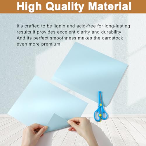 Silunkia 28 Sheets Blue Shimmer Cardstock 8.5 x 11 Premium Paper 92lb | Heavyweight Craft Paper Card Stock for Making Cards, Greeting Cards, Office Printing, Scrapbooking, Invitations - color: Blue, size: 28 Sheets