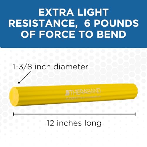 THERABAND FlexBar Resistance Bar, Extra Light, Wrist & Forearm, Yellow - color: Yellow