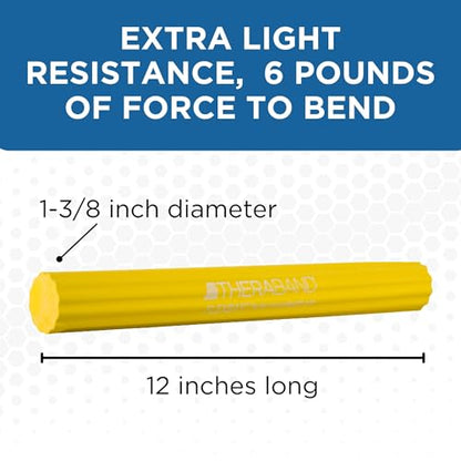 THERABAND FlexBar Resistance Bar, Extra Light, Wrist & Forearm, Yellow - color: Yellow