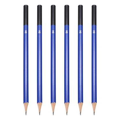 PATIKIL 5H Drawing Pencils for Sketching, 6PCS Sketch Pencils for Drawing Art Pencils Graphite Wood Pre-sharpened for Drawing Sketching Artists - size: 1 Count (Pack of 1), style: 5H