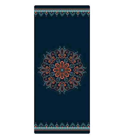 nuveti Suede TPE Yoga Mat High Density Non Slip Yoga Mats with Carrying Bag,72"x32" Extra Thick 8MM Exercise & Workout Mat for Yoga, Pilates and Fitness - color: Flowers