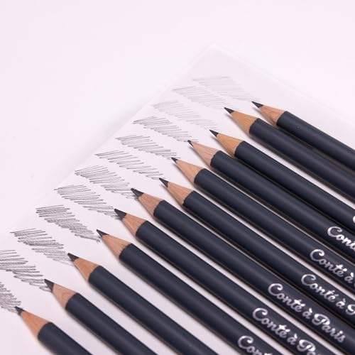 Conté à Paris 12 Count Assorted Graphite Pencil Drawing Set | Multiple Drawing Grades, Smooth Laydown And Easy Blending, Ideal For Shading Detail And Technical Sketching - style: 12 Count Assorted Graphite Pencil Drawing Set
