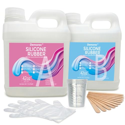 Silicone Mold Making Kit 84oz (42oz+42oz), 15A Super Elastic Liquid Silicone Rubber for Mold Maker, Fast Cure Translucent Platinum Silicone for Resin, Candle, Soap & DIY Casting Molds - size: 84 OZ-15A