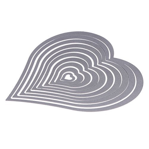 10pcs Heart Cutting Dies Handmade DIY Paper Cards Album Decoration Stencils Template Embossing for Card Scrapbooking Craft (Love Heart) - style: Love Hearts