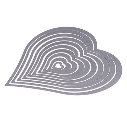 10pcs Heart Cutting Dies Handmade DIY Paper Cards Album Decoration Stencils Template Embossing for Card Scrapbooking Craft (Love Heart) - style: Love Hearts