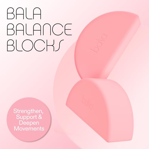 Bala Balance Blocks, High Density Yoga Blocks | Yoga Foam Blocks for Stretching & Working Out - Home Workout Accessories & Exercise Equipment for Women & Men - color: Blush