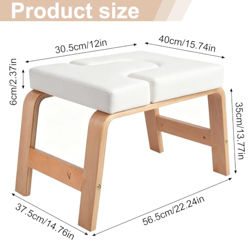 Yoga Headstand Bench, Stand Yoga Chair for Balance Training(White)