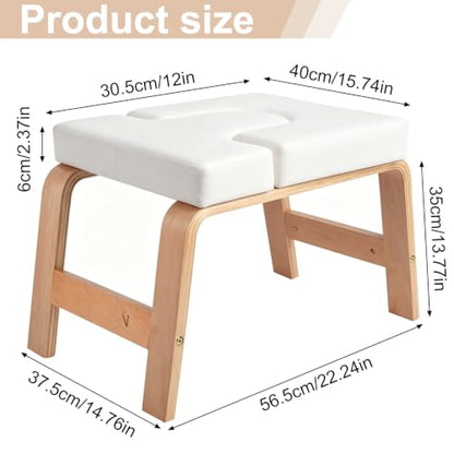 Yoga Headstand Bench, Stand Yoga Chair for Balance Training(White)