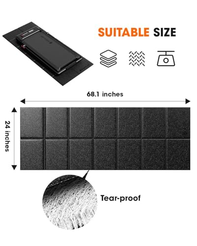 Stepwaver Walking Pad Treadmill Mat for Carpet, 68"x24"x1/3" - size: 68.1"L x 24.1"W x 0.3"Th