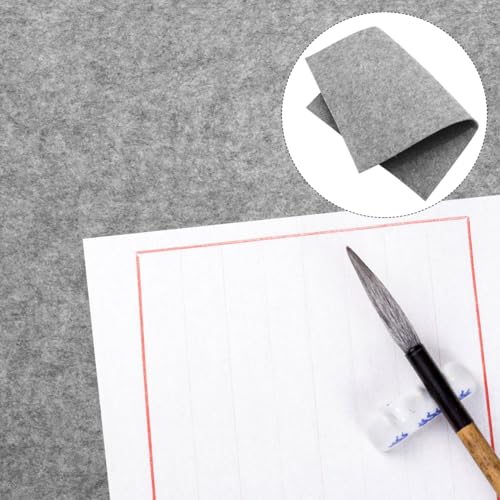 Uonlytech Chinese Calligraphy Felt Mat 23.62 X 15.74 in Student Writing Mat for Rice Paper Watercolor and Drawing Portable Desk Pad for Painting Practice