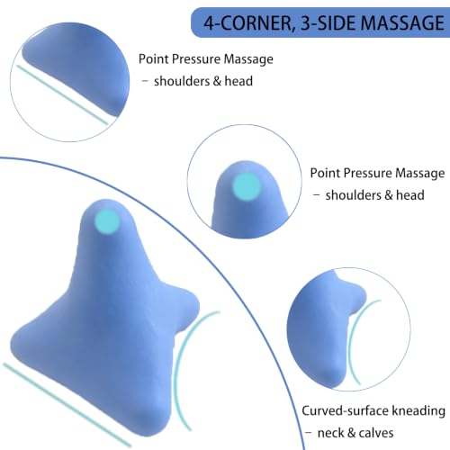 2Pcs Trigger Point Massage Tool, Massager Ball for Psoas Myofascial Release | Deep Tissue Muscle Knots Relief, Physical Therapy, Foot Plantar Fasciitis Pain Recovery, Manual Pressure with Suction Cup