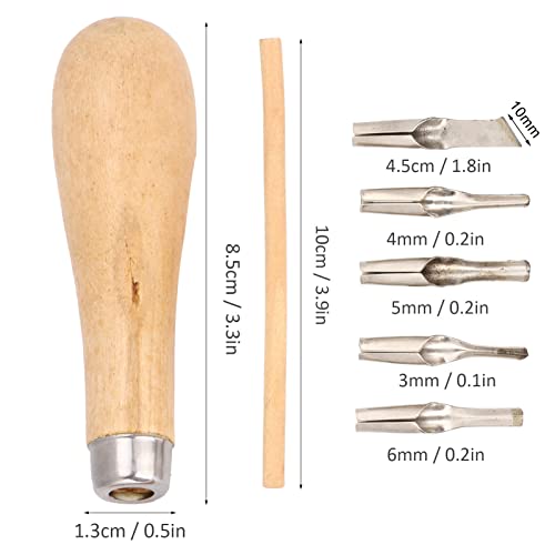2 Sets Linoleum Carving Tools - 10 Replaceable Cutters | 2 Wooden Handles Stamp Carving Tools, Linocut Kit for Printmaking Ideal for Linocut, Woodworking, Precision Carving