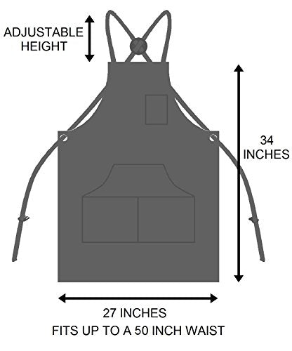 Hudson Durable Goods - Professional Grade Chef Apron for Kitchen, BBQ & Grill - color: Burgundy