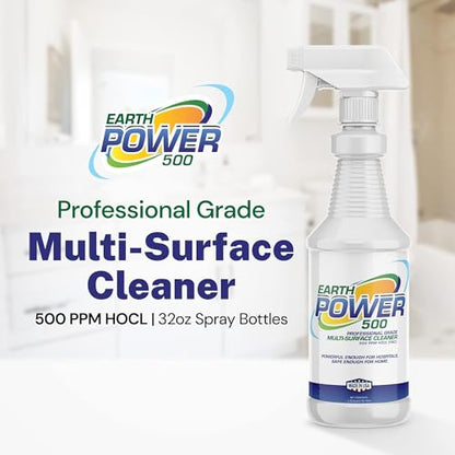 Earth Power Hypochlorous Acid 500 PPM Multipurpose Cleaner – 32 oz - style: 32 Fl Oz