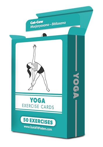 Palace Learning Yoga Pose Exercise Cards - Yoga Positions and Workout Fitness Cards with Over 50 Poses - 2.5" x 3.5"