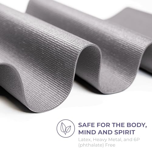 Voyage 5mm Studio Yoga Mats, 10 Pack, 72x24in | Extra Long, Anti-Tear Exercise Mats for Workout, Stretching, Fitness - Non Slip Gym Mats for Home, Schools and Studios - color: Cool Gray