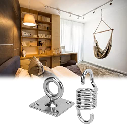 Hammock Chair Hanging Kit, Stainless Steel Ceiling Mount Set, 551LB Load Capacity Swing Hanging Chair for Yoga Sandbag Swing, Hanging Kit with Rotating Door Buckle