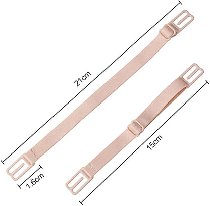 Women's Non-slip Elastic Bra Strap Holder Racer Back - Conceal Straps - color: Multicoloured-6pcs