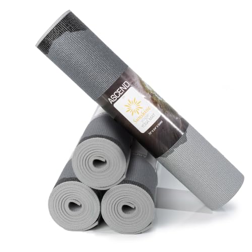 Ascend 6mm Thick Yoga Mat, 4 Pack, 72x24in - color: Granite - Printed, size: 4 Pack