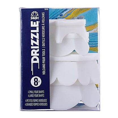 FolkArt Drizzle Pouring Tool Set, 8 Piece Volcano Pouring Set Perfect for Fluid Paint Pouring Arts and Crafts Projects, 50434 - style: Volcano Pouring Set