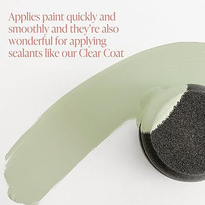 Chalk Style Painting Sponges - Set of 3-4” Round Reusable Handheld Sponge for Smooth Furniture Paint & Top Coat Application with No Brush Strokes - Washable Multi-Use Paint Applicator