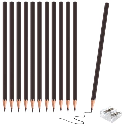 12 Pack Brown Colored Pencils for Kids, Pre-sharpened Art Pencils Back to School Supplies Set, Drawing Sketching Pencils for Students, Teachers, Classroom - color: brown