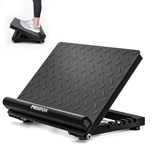 PROIRON Steel Slant Board for Calf Stretching，Calf Stretcher Slant Board for Squats 5 Adjustable Incline Angles，Incline Board 660lbs Weight Capacity for Ankle Stretching Training Home Gym