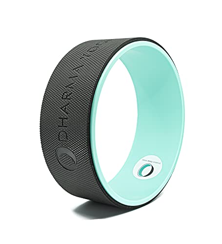 Dharma Yoga Wheel Basic - Spine Roller and Back Ring, Stretches Ligaments, Muscles with Foam Padding for Deeper Poses | Yogic Stretching and Alignment with Circle Design