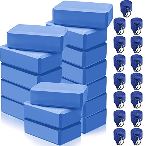 Wettarn 15 Pack Yoga Blocks and Straps Set for Stretching