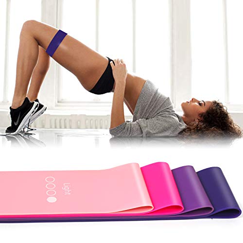 Mini Loop Resistance Bands with User Guide and Carry Bag, Exercise Bands for Legs and Butt Stretching Workout Home Yoga Fitness Training Equipment 12" x 2"