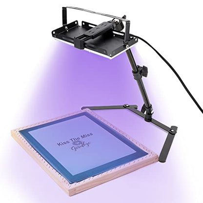 Pllieay 60pcs Screen Printing Kit with LED UV Exposure Lamp, 6 Colors Screen Printing Ink, 3 Size Wood Silk Screen Printing Frames, All The Screen Print Supplies in One Set