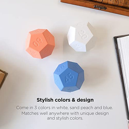 mooas Dodecagon Time Ball Rechargeable Mini Timer (Blue) - color: Blue