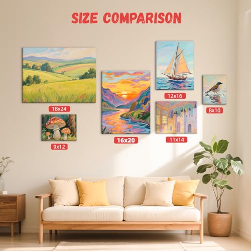 Simetufy 16x20inch 24 Pack Large Painting Canvas Boards Flat Canvas Panels | Gesso Primed Acid-Free 100% Cotton for Acrylics Oil Watercolor Tempera Paints - size: 16"x20"