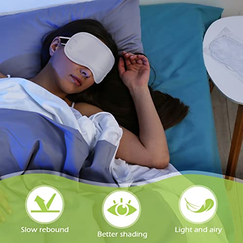 Tarpop 200 Pcs Eye Masks Adjustable Sleeping Mask, White - color: White