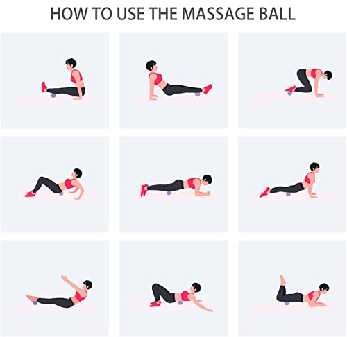 Hard Lacrosse Ball Massage Ball Therapy. Firm Trigger Point Massager Tool for Deep Tissue Yoga Physiotherapy Myofascial Release Muscle Relax Plantar Fasciitis Pain Relief (2 Pack) (Purple) | For Trigger Point Deep Tissue Myofascial Release Muscle Relax Pl