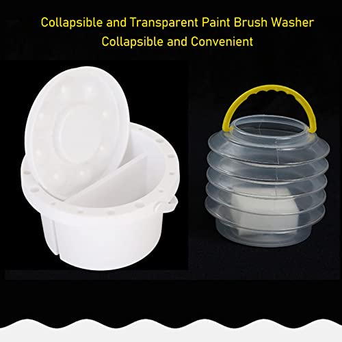 Paint Brush Cleaner Washer All-in-One Palette and Brush Holder