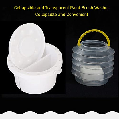 Paint Brush Cleaner Washer All-in-One Palette and Brush Holder