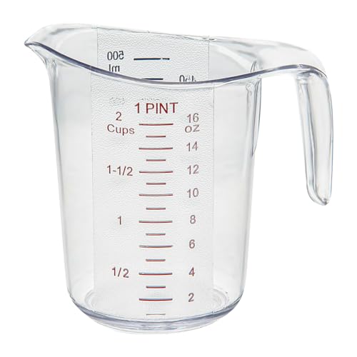 Restaurantware Clear Plastic Pt (Cups) Measuring Cup, 5.3 x 3.8 x 5 In - size: 5.25" × 3.75" × 5.00"
