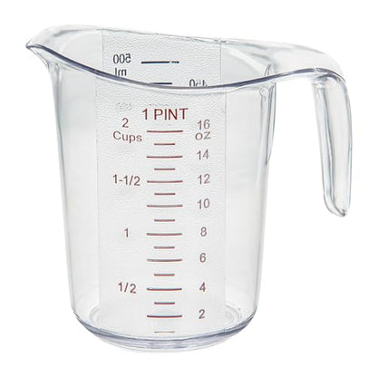 Restaurantware Clear Plastic Pt (Cups) Measuring Cup, 5.3 x 3.8 x 5 In - size: 5.25" × 3.75" × 5.00"