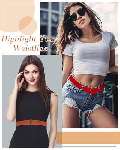 SATINIOR Invisible Stretch Belt Flat - color: Black, Brown, Beige, Red