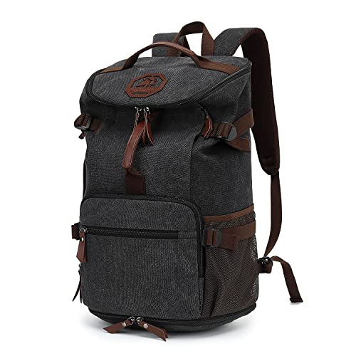 Kalesi Gym Duffle Bag Backpack 4-Way Waterproof with Shoes Compartment for travel Sport Hiking laptop - color: Vintage Black