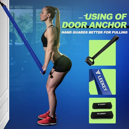 LEEKEY Resistance Bands for Pull Up Assist, Exercise & Workout Bands Set - color: 5-125LBS DARK BLUE
