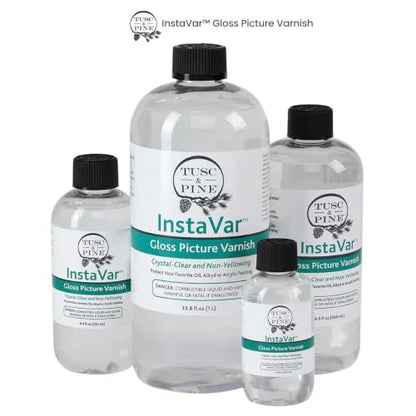 Tusc & Pine InstaVar™ Gloss Picture Varnish - Archival Quality Varnish for Oil, Alkyd, and Acrylic Artists - 8.4oz Bottle - 2 Pack - size: 8.4oz