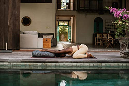 yogadesignlab | The Yoga Bolster | Comfortable, Supportive Eco-Friendly Luxury Yoga Cushion | Recycled Plastic Bottle Microfiber | Natural Cotton, Foam Filling