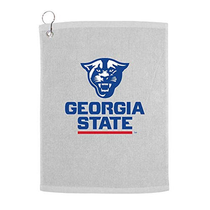 Sport Your Gear Georgia State Panthers Golf Bag Towel - Officially Licensed - Athletic Logo - Ultra-Absorbent, Grommet Attachment, Keeps Clubs & Hands Dry - color: Gast White
