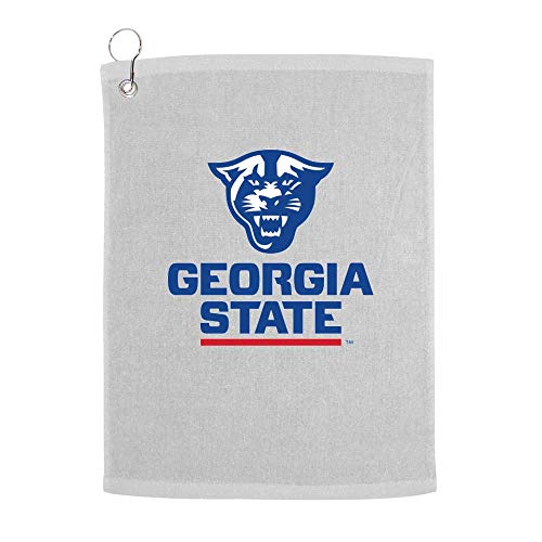 Sport Your Gear Georgia State Panthers Golf Bag Towel - Officially Licensed - Athletic Logo - Ultra-Absorbent, Grommet Attachment, Keeps Clubs & Hands Dry - color: Gast White