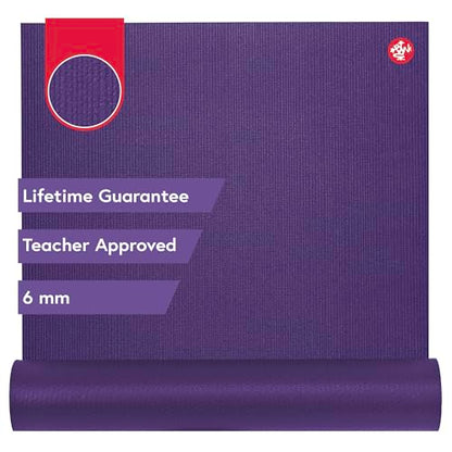 Manduka PRO Yoga Mat - 6mm | Lifetime Durability | Hygienic Construction | Premium Studio Quality | Teacher Approved - color: Black Magic, size: 71" x 26"