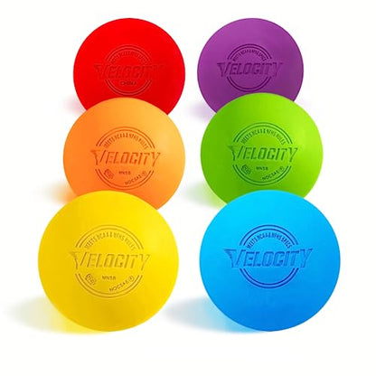 Velocity 라크로스 볼 - 60팩 및 120팩 - 연습용, 공식 NFHS 및 대학 승인 사이즈 - color: 멀티 컬러, size: 60 Balls, style: 연습용 공
