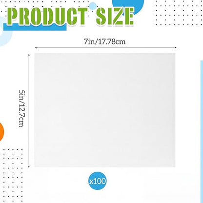 Marspark 100 Pcs Printmaking Paper, Printmaking Supplies, Artist Paper for Adults and Students Block Printing, Screen Gel Printing, White (5"x7") - size: 5"x7"