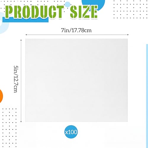 Marspark 100 Pcs Printmaking Paper, Printmaking Supplies, Artist Paper for Adults and Students Block Printing, Screen Gel Printing, White (5"x7") - size: 5"x7"